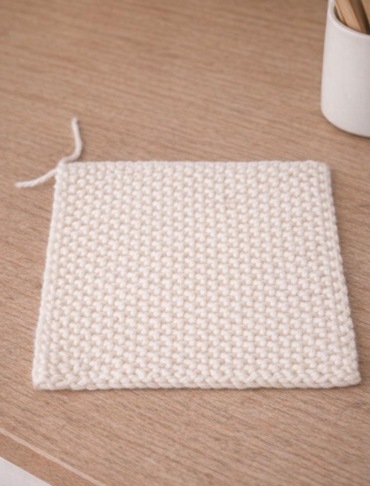 Horizontal Ribbed Dishcloth Pattern