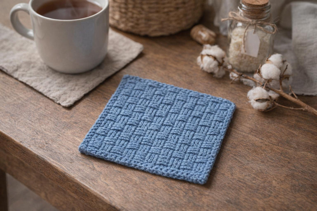 Beginner‑Friendly Basket Weave Dishcloth: The Perfect First Knitting Project