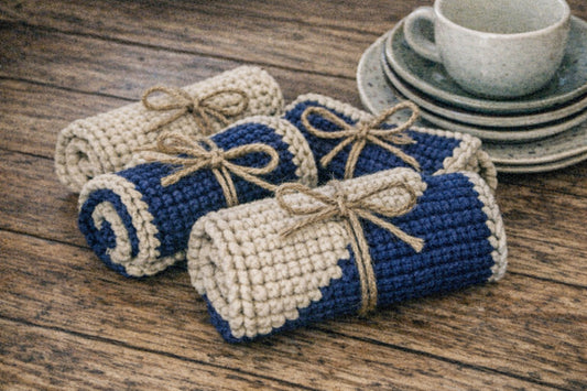 Tunisian Crochet Hot Pad- Reversible
