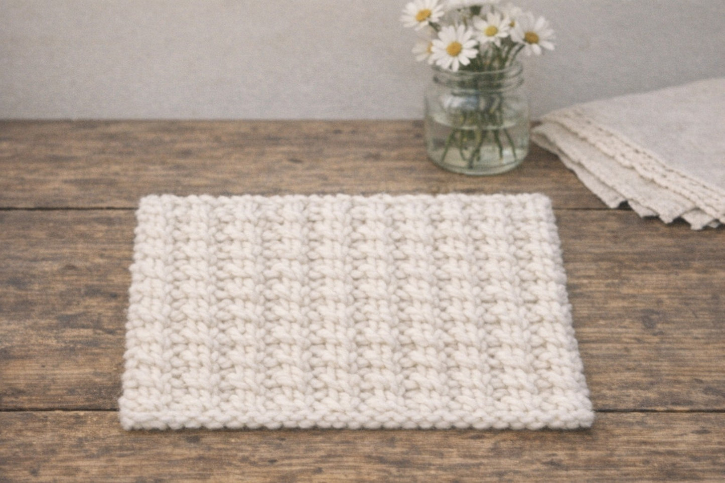 The Wall Dishcloth - A softly textured, architectural dishcloth inspired by simple, grounding stitches