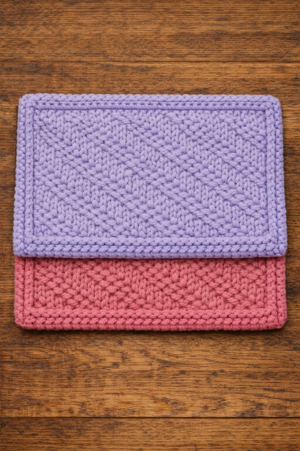 Diagonal Rib Dishcloth Knitting Pattern – Beginner Cotton Kitchen Cloth
