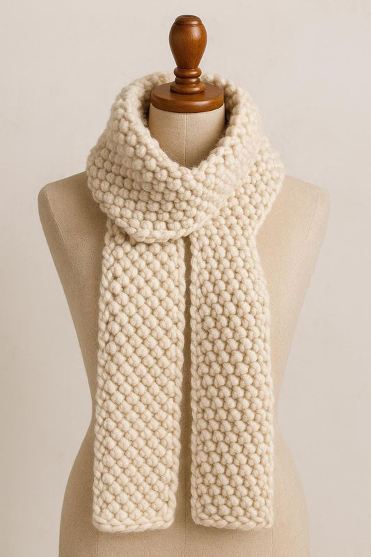 Chunky Berry Stitch Scarf Pattern