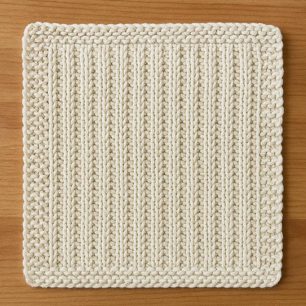 Sailor’s Rib Dishcloth Knitting Pattern