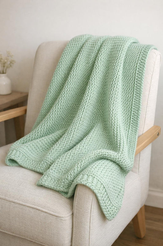 Tunisian Knit Stitch Throw Blanket